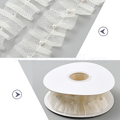 Nastro arricciato in poliestere con perline di plastica&nbsp;OCOR-WH20003-63C