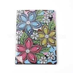 Quaderno in similpelle con motivo floreale fai da te rettangolo pittura diamante&nbsp;DIY-WH0257-21