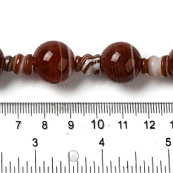 Натуральные окрашенные и нагретые полосатые агатовые бусины гуру с 3 отверстием&nbsp;G-K149-55