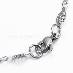 Braccialetti identificativi in acciaio inossidabile 304 anti-ossidazione&nbsp;BJEW-H520-05P