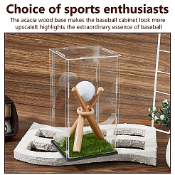 Украшения для дома с бейсбольной битой из натурального дерева&nbsp;DIY-DC0003-77