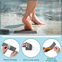 Bandes antidérapantes prédécoupées en plastique PVC&nbsp;AJEW-WH0609-466B