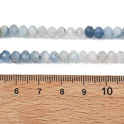 Natürliche teufelsblaue Aquamarin-Perlenstränge&nbsp;G-NH0073-A01