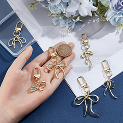 6 Stück 6 Stile Legierung Bowknot Anhänger Dekorationen&nbsp;HJEW-SP0001-66G