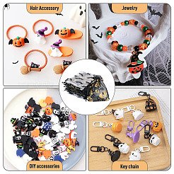 40 stücke 4 arten halloween thema spinne fledermaus schädel gedruckt organza kordelzug taschen&nbsp;ABAG-TA0002-03