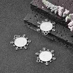 Рождественские украшения сплав снежинка подвеска кабошон настройки&nbsp;LS-TIBEP-O006-29AS