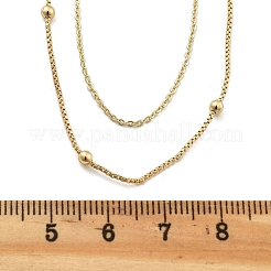 Collares de latón de doble capa&nbsp;NJEW-D302-52G
