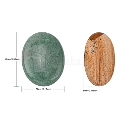 Cabochon in pietra misti naturali e sintetici&nbsp;G-H1596-40x30x8mm-M