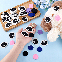 4 пакетик для валяния из шерсти с глазами и ртом&nbsp;DIY-PH0031-14B