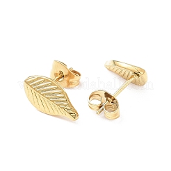Pendientes de hoja de acero inoxidable 304 con revestimiento iónico (IP) para mujer&nbsp;EJEW-I285-10G