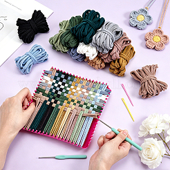 960 Stück 12 Farben Polyester Haarschmuck&nbsp;KNIT-TW0001-01B