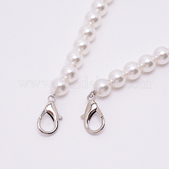 Ручки для мешков с круглыми бусинами из белого акрила&nbsp;FIND-TAC0006-24D-01