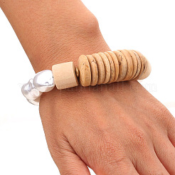 Браслеты из пластикового жемчуга и натурального кокоса с бусинами для женщин&nbsp;WGD2EAF-01