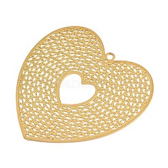 Подвески из нержавеющей стали 304 с травленым металлическим декором&nbsp;STAS-H236-05G