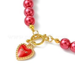 2 stücke 2 arten abs kunststoff imitation perlen halsketten & armbänder sets für frauen&nbsp;SJEW-FS00006