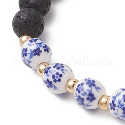 2 шт. эластичные браслеты ручной работы из фарфора&nbsp;BJEW-JB13016