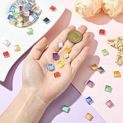 240шт. 12-х цветные радужные переливающиеся стеклянные кабошоны&nbsp;DIY-CJ0003-10