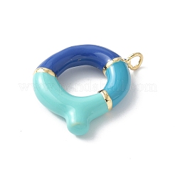 Pendentifs d'émail en laiton &nbsp;KK-E093-03G-Q-01
