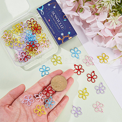 48 шт. 6-цветные полые подвески из сплава&nbsp;FIND-SC0012-26