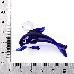 Ручной работы подвески серебряной фольгой бусины&nbsp;LAMP-T023-15A