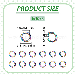 60 шт. Открытые соединительные кольца из нержавеющей стали 304&nbsp;STAS-LP0001-41C-03