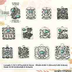 24шт 12 стиля подвески из смолы имитация бирюзы&nbsp;FIND-CJ0003-52