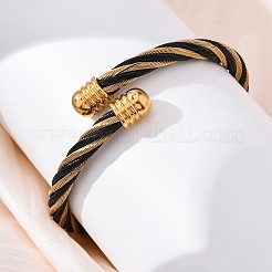 Браслеты-торсионы из нержавеющей стали 304 для женщин и мужчин&nbsp;BJEW-G584-18G-04