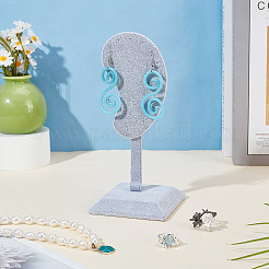 Подставки для сережек из бархата и дерева в форме ушей&nbsp;ODIS-WH0061-68A