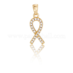 10шт латунные подвески с микропаве и кубическим цирконием&nbsp;KK-BBC0019-34