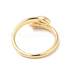 Кольца-манжеты с конским глазом и кубическим цирконием RJEW-G262-08G