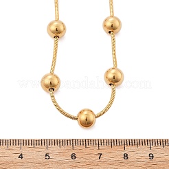 Ожерелья из круглой змеиной цепи из нержавеющей стали 304&nbsp;NJEW-D319-02C-G