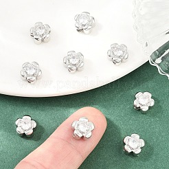 Perles de zircone cubique transparentes en laiton Shegrace Micro Pave&nbsp;XGRQ5K808-837P