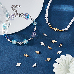 40 шт. 4-х синяя латунная соединительная подвеска&nbsp;KK-BC0012-06