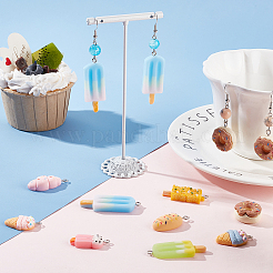 36шт 9 стиля непрозрачные подвески из смолы&nbsp;RESI-SC0002-48