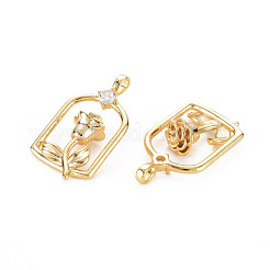 Покрытие стойки латунь микропаве прозрачные подвески из кубического циркония&nbsp;KK-S360-164