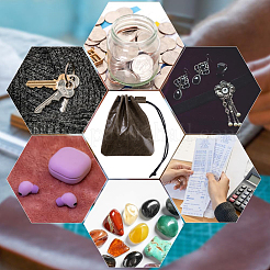 Sac de rangement en cuir de vache pour bijoux et cosmétiques&nbsp;ABAG-BBC0001-34A