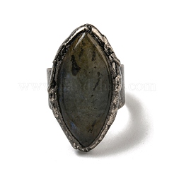 Verstellbare Ringe aus natürlichem Labradorit&nbsp;RJEW-K269-04AS