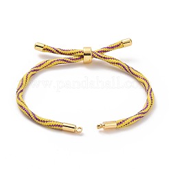 Bracelets argentés en corde de nylon&nbsp;MAK-C003-03G-04