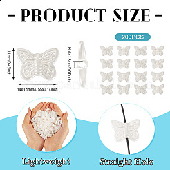 200шт бусины из искусственного жемчуга из АБС-пластика&nbsp;OACR-TA0003-84B