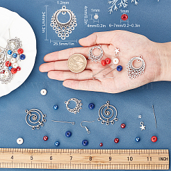 Набор для самостоятельного изготовления сережек на тему Дня независимости&nbsp;DIY-SC0018-29