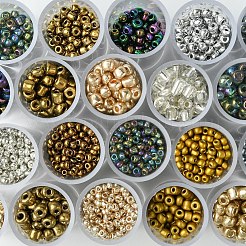 120g 12 Arten Glas Saatperlen&nbsp;SEED-YW0002-86