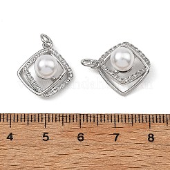 Shegrace Messing-Anhänger mit Pavé-Fassung aus klaren Zirkonia&nbsp;XGRQ4D981-662P