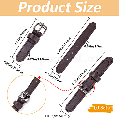 10 Set Knöpfe aus Kunstleder und Metalllegierung zur Taschenherstellung&nbsp;FIND-GF0009-64C