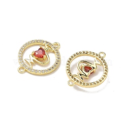 Anello per la festa della mamma in ottone con micro pavé di zirconi cubici e ciondoli con scritta 