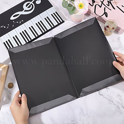 6-страничная папка с нотами для фортепиано из полипропилена&nbsp;AJEW-WH0609-433