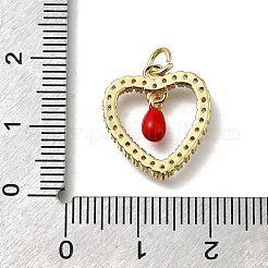 Colgante micropavé cubic zirconia de latón&nbsp;KK-C090-01G-02