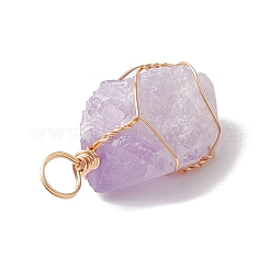 Подвески из необработанной грубой натуральной аметистовой медной проволоки&nbsp;PALLOY-JF02787-02