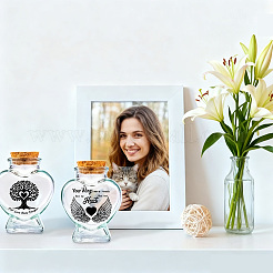 2 bouteille vide en verre transparent imprimé simple face&nbsp;MP-WH20001-002