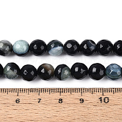 Нити окрашенных и нагретых натуральных агатовых бус с огненным кракелюром&nbsp;G-N359-01A-02