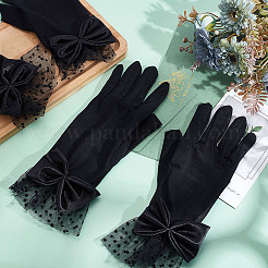 Handschuhe aus Polyester mit Schleife&nbsp;DIY-WH0888-539A